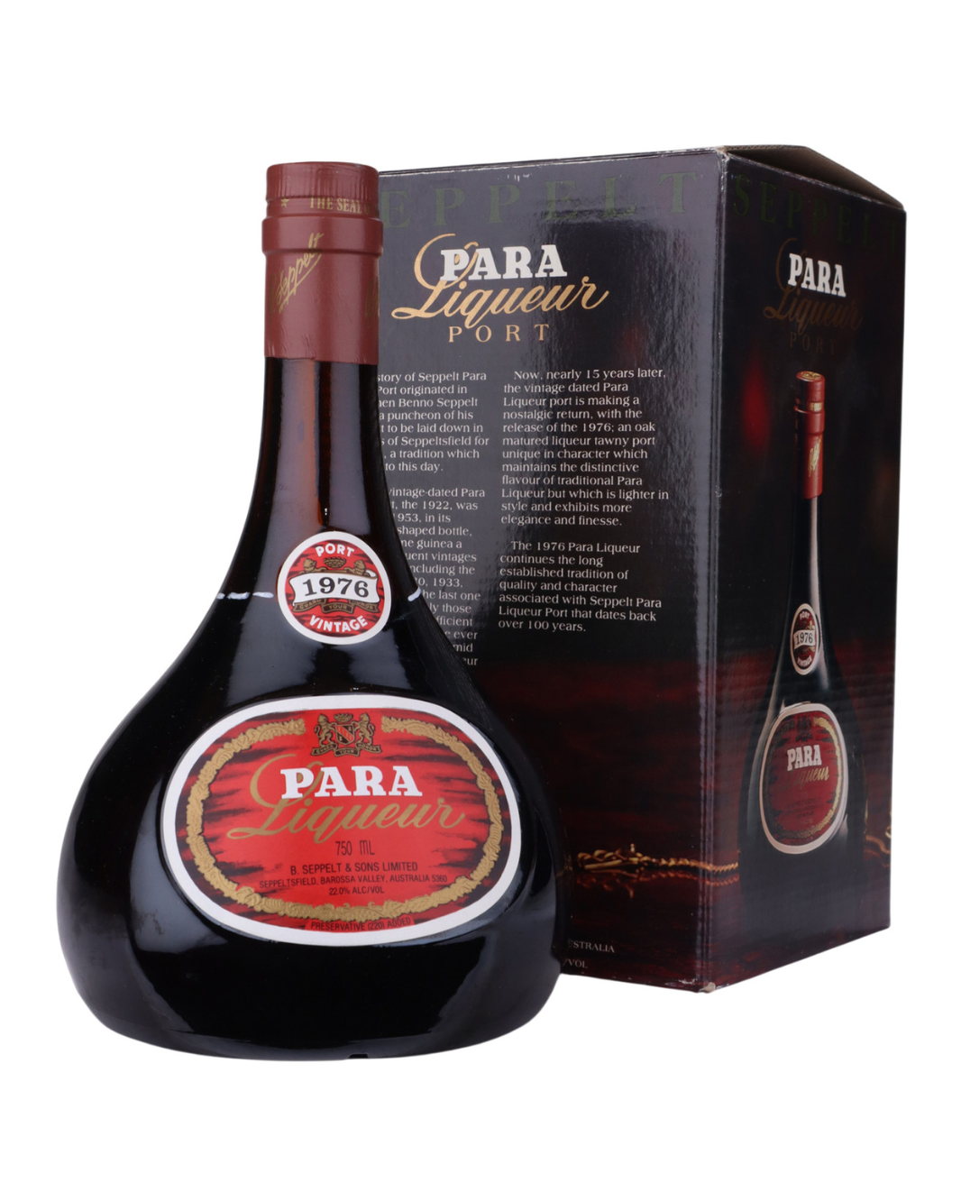 1976 Seppelt Single Vintage Para Liqueur Port 750ml GB