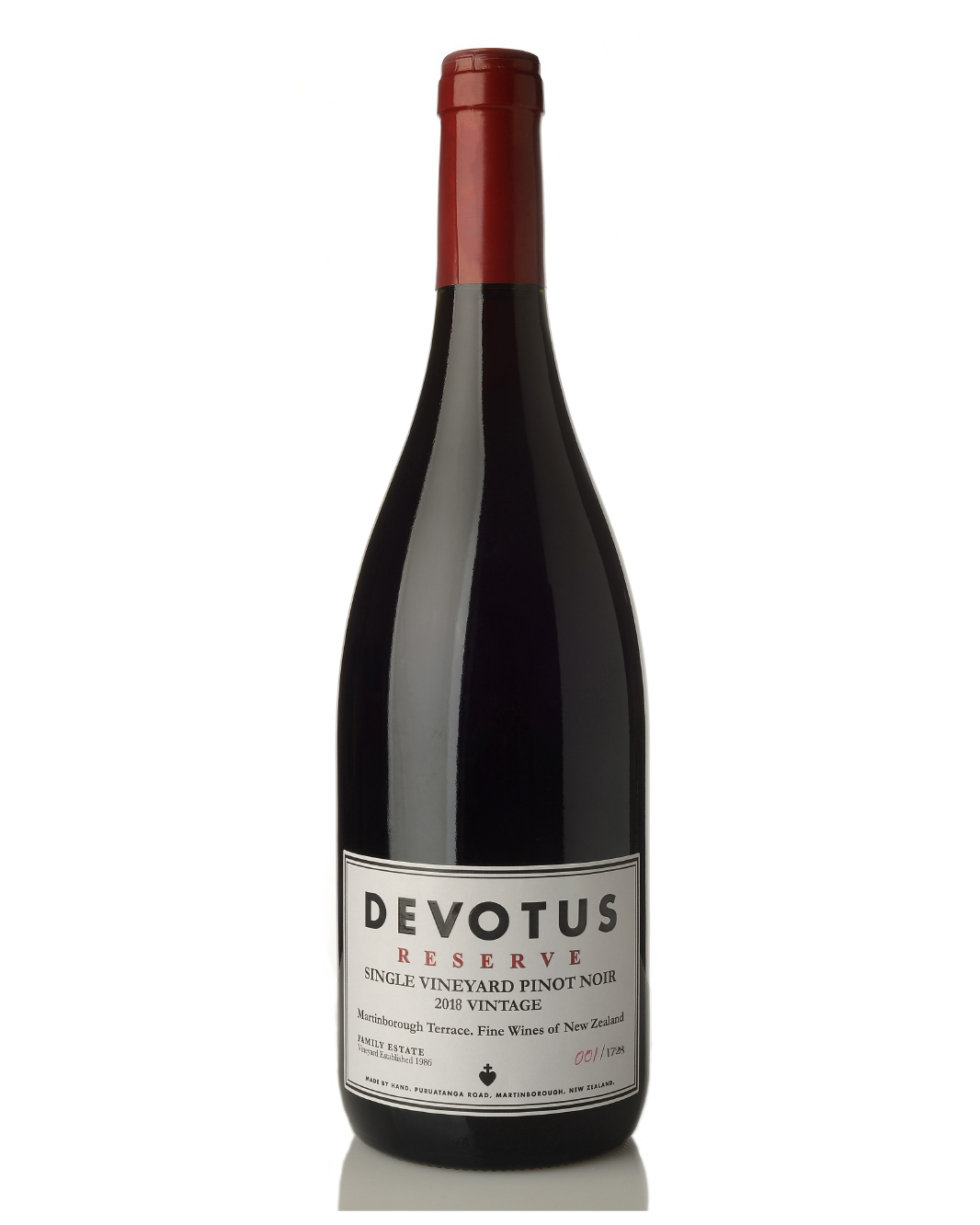 2018 Devotus Reserve Single Vineyard Pinot Noir 750ml