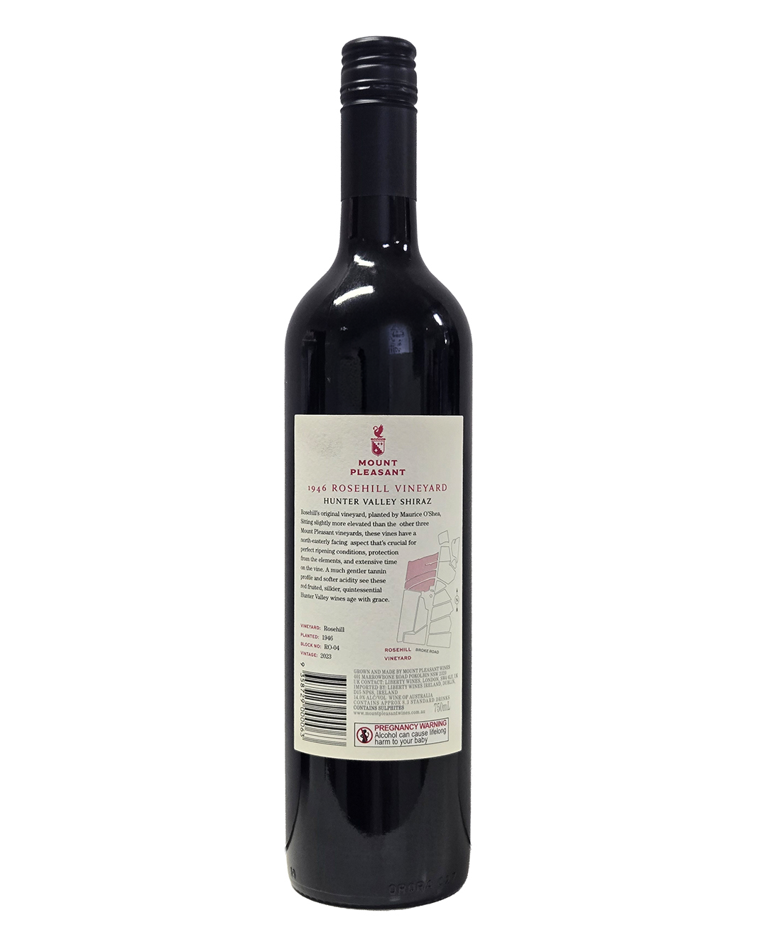 2023 Mount Pleasant 1946 Vines Rosehill Vineyard Shiraz 750ml Back
