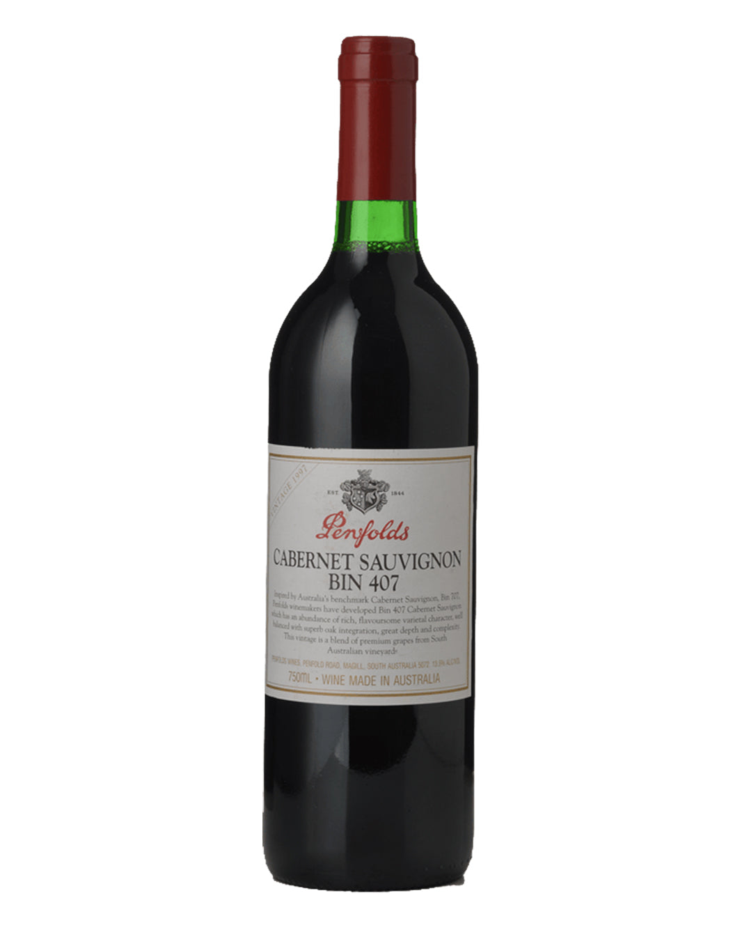 1997 Penfolds Bin 407 Cabernet Sauvignon 750ml