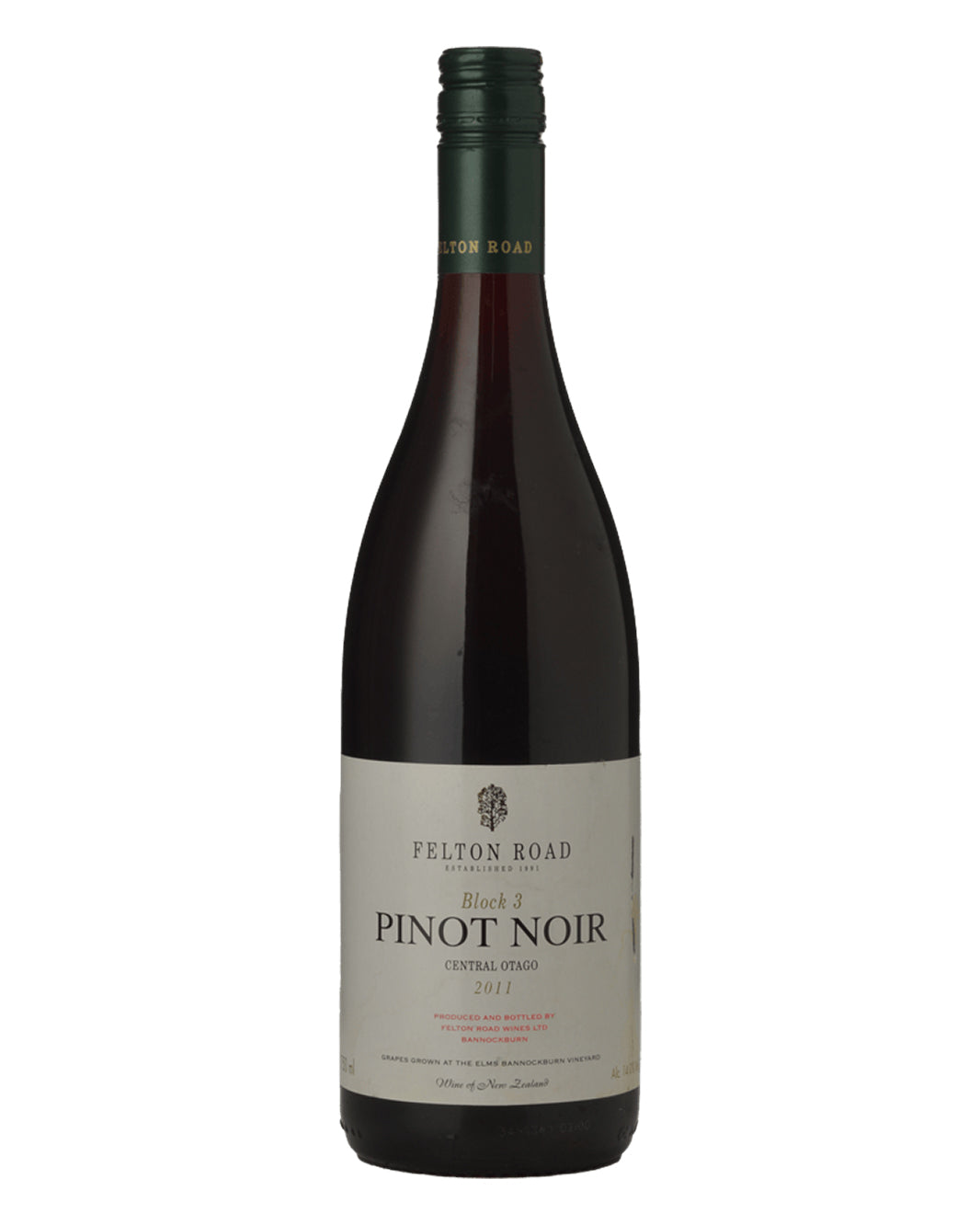 2011 Felton Road Block 3 Pinot Noir 750ml Minor Label Damage, Minor Label Stain/s