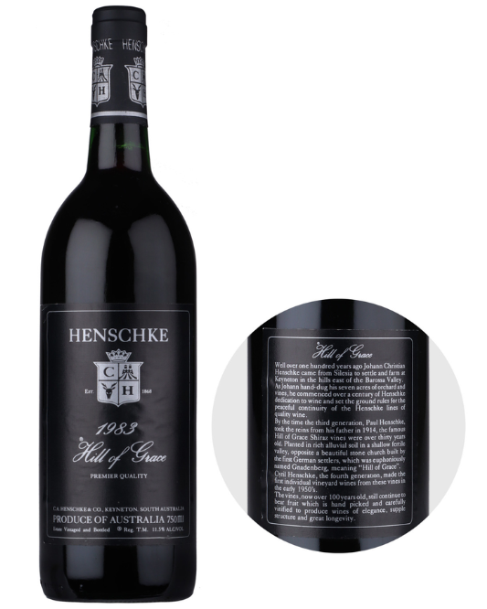 1983 Henschke Hill Of Grace Shiraz 750ml