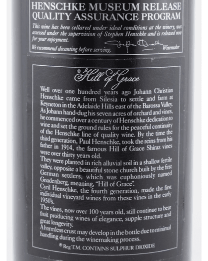 1986 Henschke Hill Of Grace Shiraz 750ml