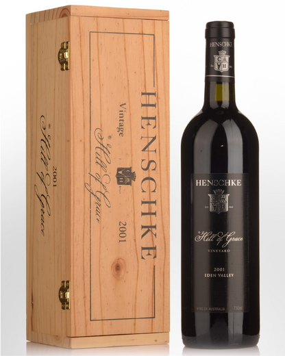 2001 Henschke Hill of Grace Shiraz 750ml Wooden Gift Box