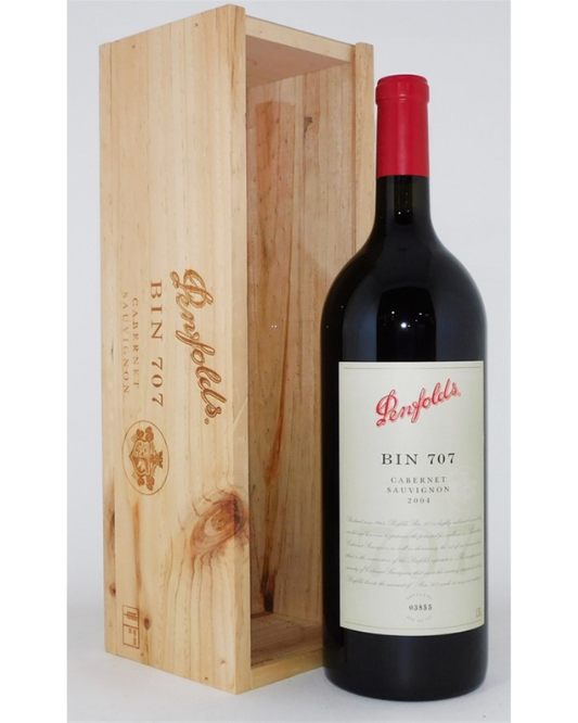  2004 Penfolds Bin 707 Cabernet Sauvignon 1.5L Magnum Original Wood Box