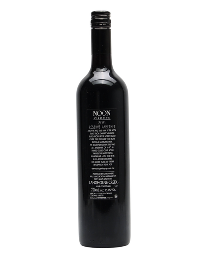 2021 Noon Winery Reserve Cabernet Sauvignon 750ml back