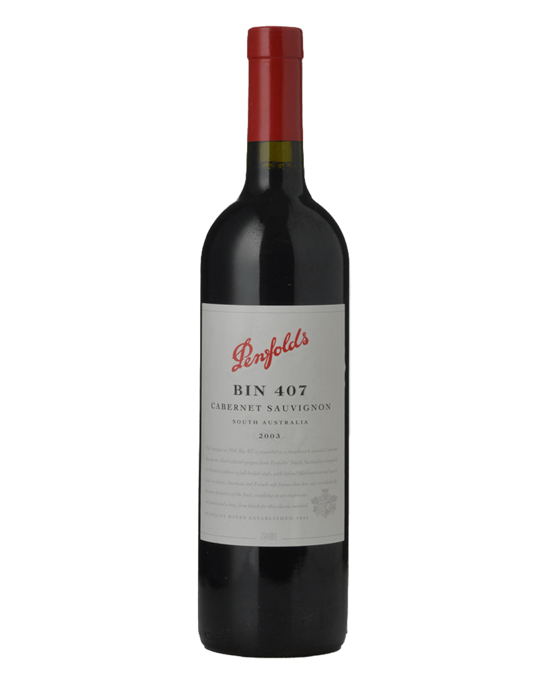 2003 Penfolds Bin 407 Cabernet Sauvignon 750ml