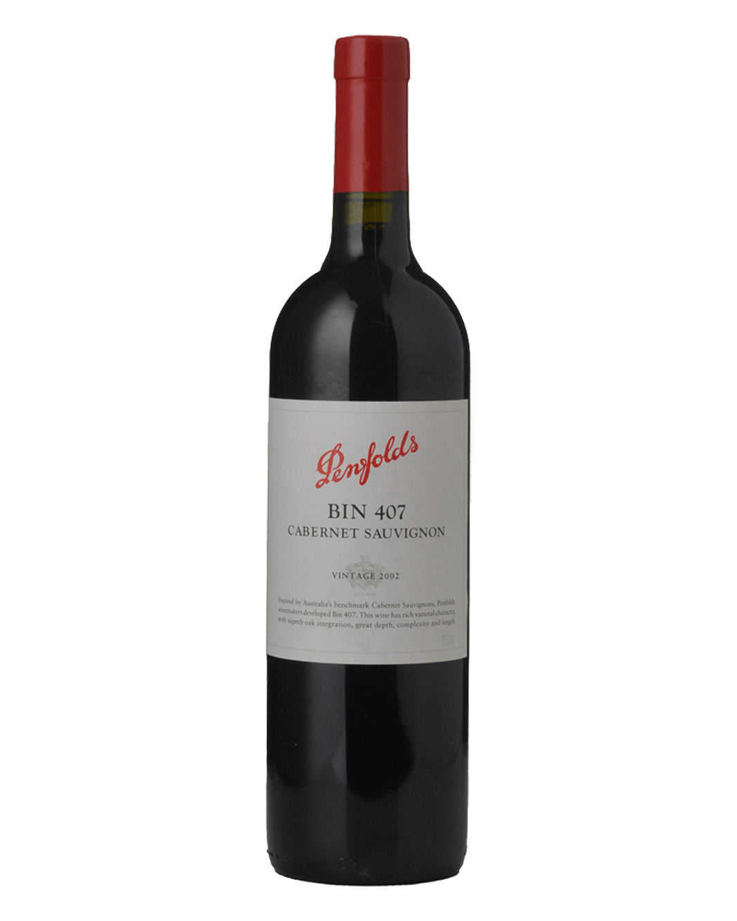 2002 Penfolds Bin 407 Cabernet Sauvignon 750ml