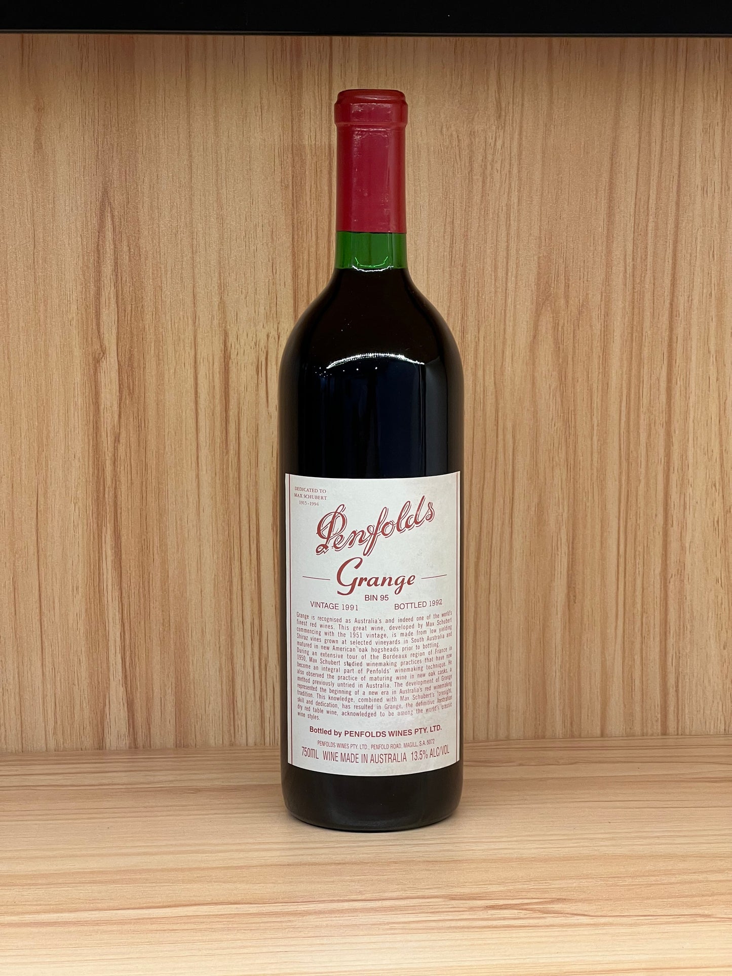 1991 年 Penfolds Bin 95 Grange Shiraz 750 毫升