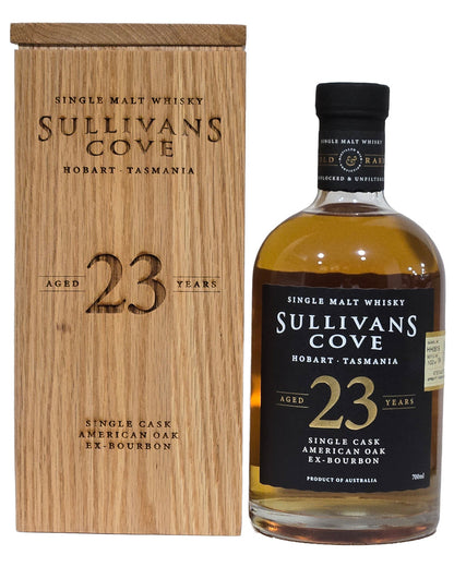 Sullivans Cove 23 Year Old American Oak Ex-Bourbon HH0619 Single Malt Australian Whisky 700ml Wooden Gift Box