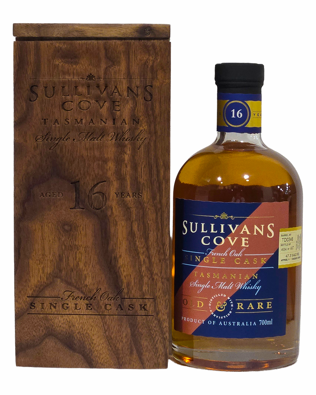Sullivans Cove 16 Year Old Old & Rare French Oak Second-Fill TD0346 Whisky