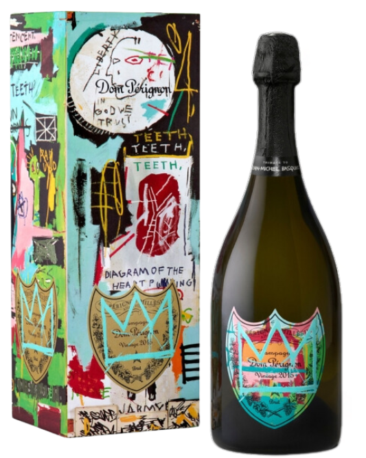 2015 Dom Perignon Jean-Michel Basquiat Tribute Vintage Brut 750ml Gift Box Blue Edition