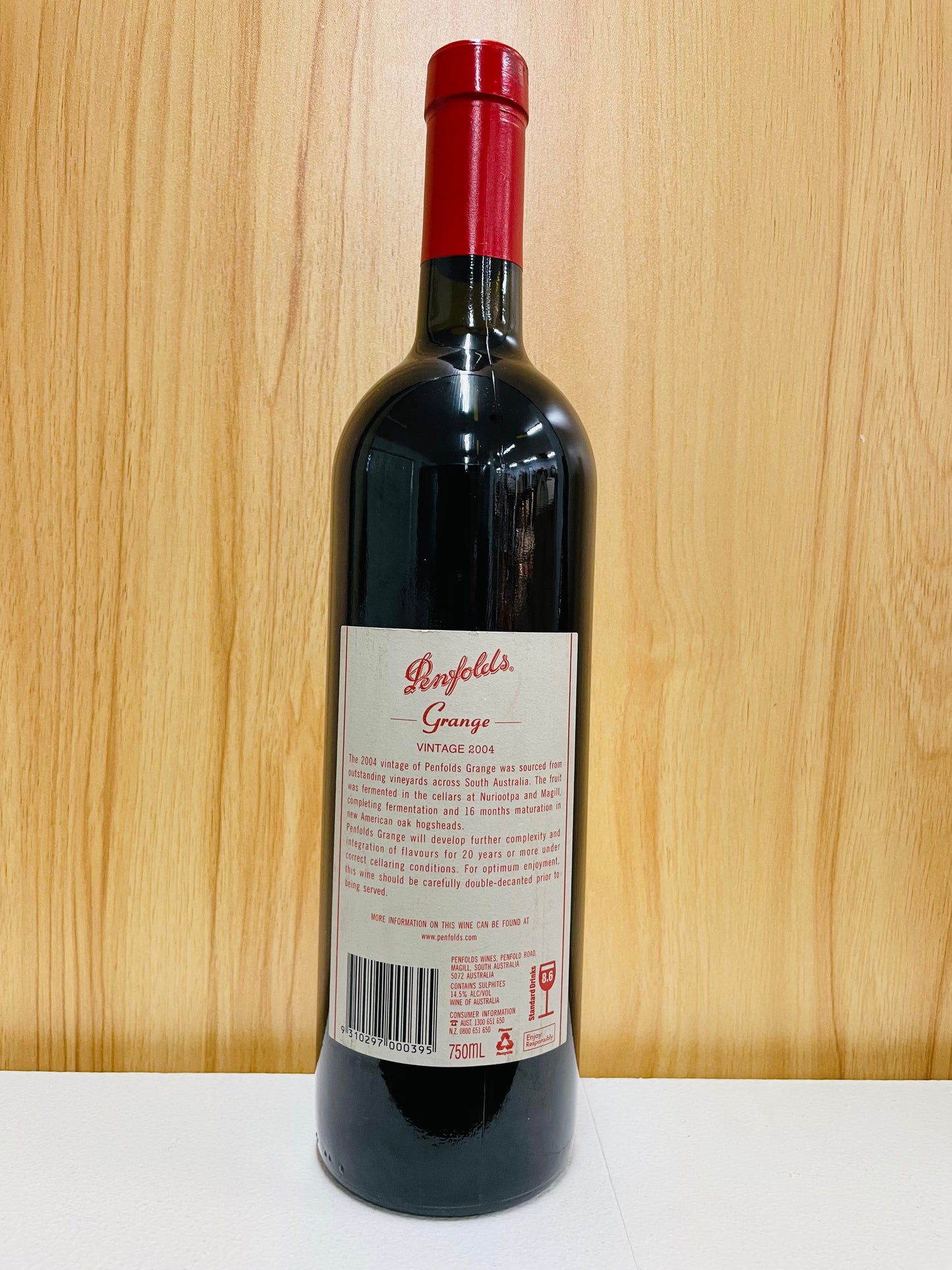 2004 年 Penfolds Bin 95 Grange Shiraz 750 毫升