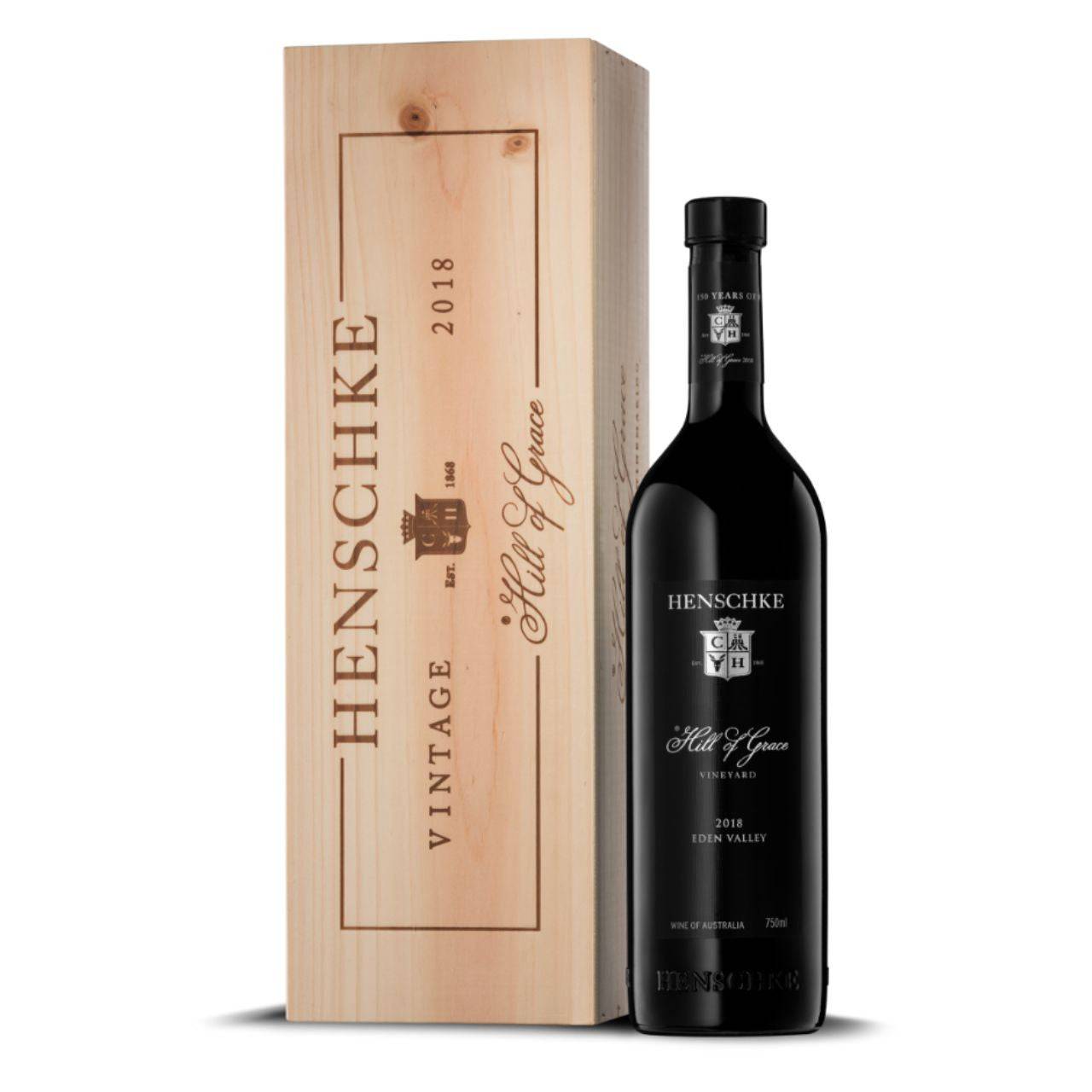 2018 Henschke Hill of Grace Shiraz 750ml Original Wood Box